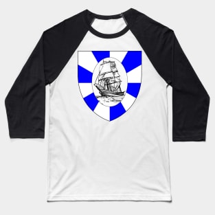 boat on blue emblem Baseball T-Shirt